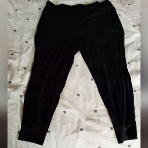 Women's Black Lounge Jogger Pants 3X